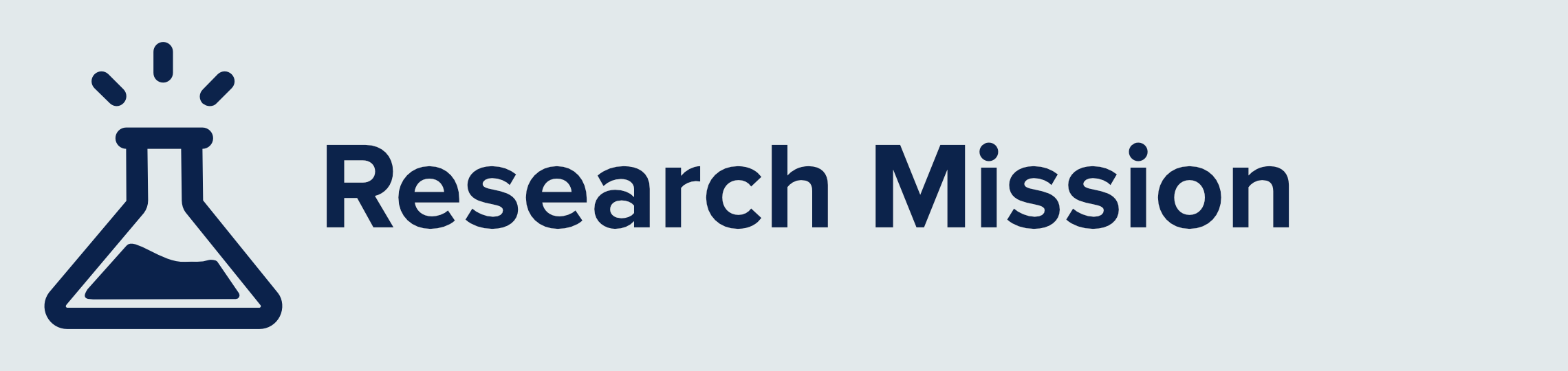 Research Mission tile/card/section header Research Mission