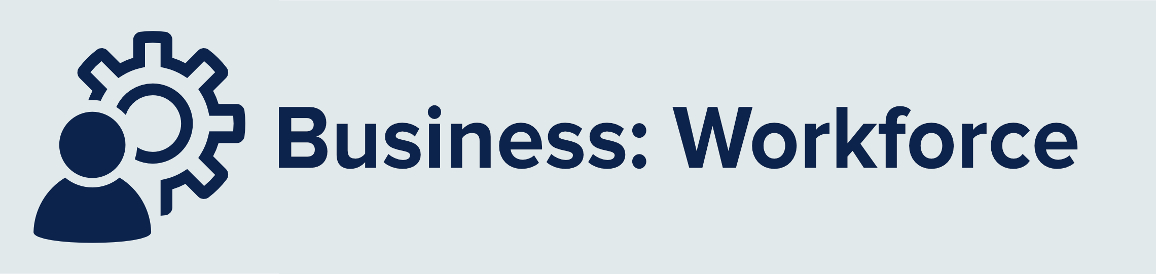 Business Mission - Workforce (Personnel / Employees) tile/card/section header Business Mission - Workforce